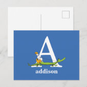 ドクター・スースのABC:Letter A - 白 | お名前を入力してください ポストカード (正面/裏面)