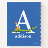 ドクター・スースのABC：Letter A - 白 | お名前を追加 ノートブック (裏面)