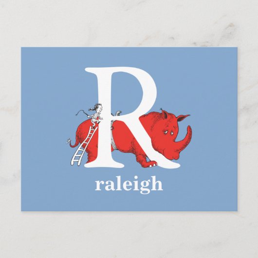 ドクター・スースのABC：Letter R - 白 | お名前を入力してください ポストカード (正面)