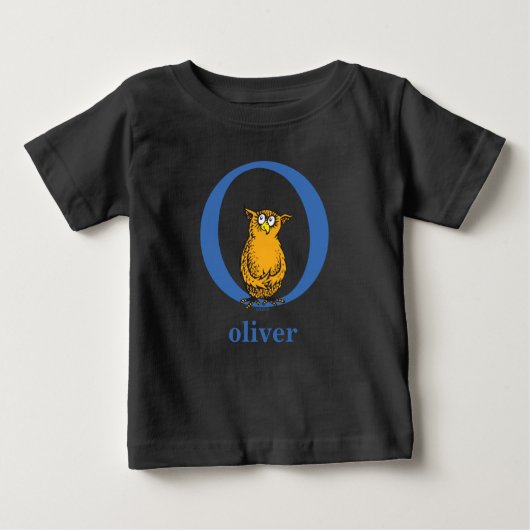 ドクター・スースのABC: Oの文字 - 青 | 名前を入れられます ベビーTシャツ (正面)
