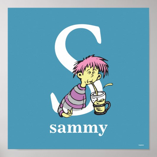 ドクター・スースのABC: Sの文字 - 白 | 名前を入れる ポスター (正面)