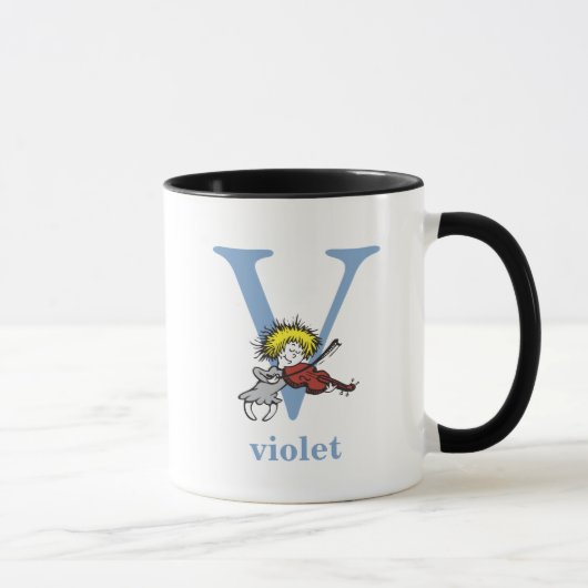ドクター・スースのABC: Vの文字 - 青 | 名前を入れる マグカップ (右)