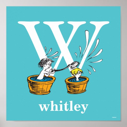 ドクター・スースのABC: Wの文字 - 白 | 名前を入れる ポスター (正面)