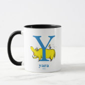 ドクター・スースのABC: Yの文字 - 青 | 名前を入れる マグカップ (左)