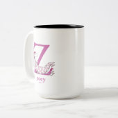 ドクター・スースのABC: Zの文字 - 紫 | 名前を入れる ツートーンマグカップ (正面左)