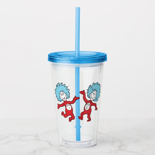 ドクター・スースのThing 1とThing 2キャラクター アクリルタンブラー (正面)
