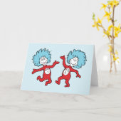ドクター・スースのThing 1とThing 2キャラクター カード (黄色い花)