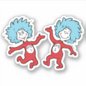 ドクター・スースのThing 1とThing 2キャラクター シール (正面)