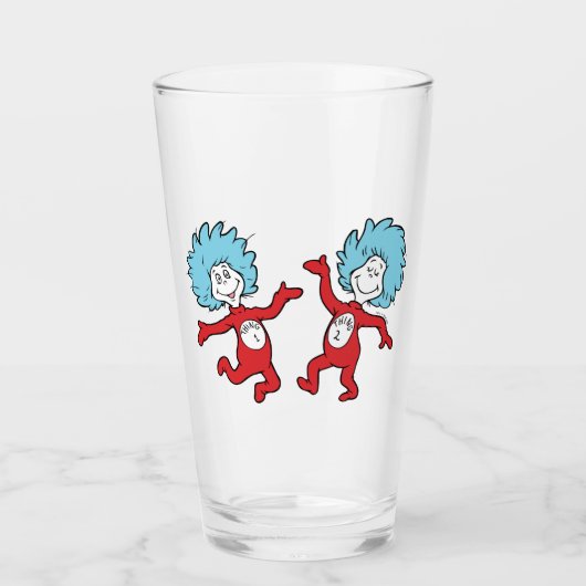 ドクター・スースのThing 1とThing 2キャラクター タンブラーグラス (正面)