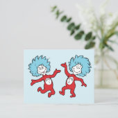 ドクター・スースのThing 1とThing 2キャラクター ポストカード (スタンド正面)