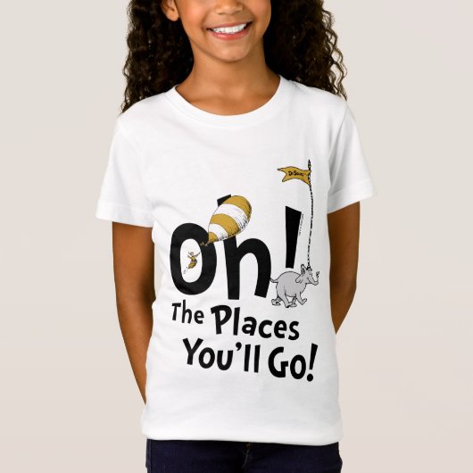 ドクター・スース | あの場所へ行ってみよう！ レトロ Tシャツ (正面)