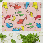 ドクター・スース | おさかな1びき 2びきの模様 キッチンタオル (折り畳み)