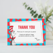 ドクター・スース | ねこひげの帽子 お誕生日お礼メッセージ サンキューカード (スタンド正面)