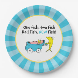 ドクター・スース | ひとつの魚 - 男の子のバースデーパーティー ペーパープレート