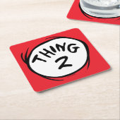 ドクター・スース｜カスタム Thing One Thing Two スクエアペーパーコースター (アングル)