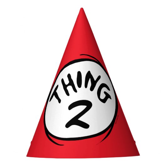 ドクター・スース｜カスタム Thing One Thing Two パーティーハット (正面)
