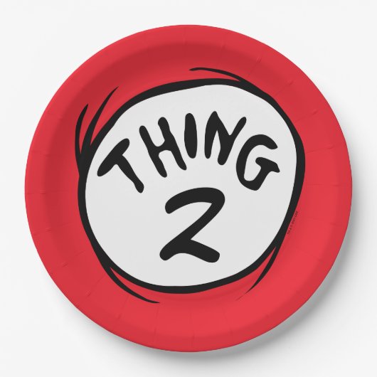 ドクター・スース｜カスタム Thing One Thing Two ペーパープレート (正面)