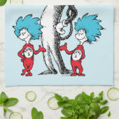 ドクター・スース | キャット・イン・ザ・ハット、モノ１＆モノ２ キッチンタオル (折り畳み)