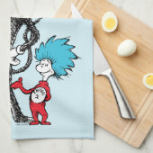 ドクター・スース | キャット・イン・ザ・ハット、モノ１＆モノ２ キッチンタオル (四つ折り)