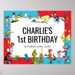 ドクター・スース - キャラクター キッズの誕生日 ポスター