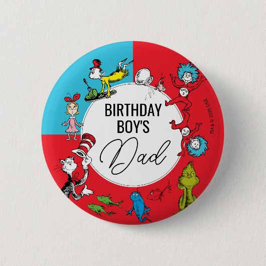 ドクター・スース - キャラクター | キッズの誕生日 缶バッジ (正面)