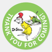 ドクター・スース キャラクター コンフェッティ | キッズ バースデー ラウンドシール (正面)