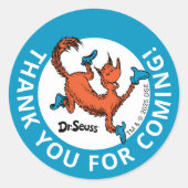 ドクター・スース キャラクター コンフェッティ | キッズ バースデー ラウンドシール (正面)