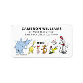 ドクター・スース キャラクター コンフェッティ | キッズ バースデー ラベル (正面)