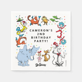 ドクター・スース キャラクター コンフェッティ|子供の誕生日 スタンダードカクテルナプキン