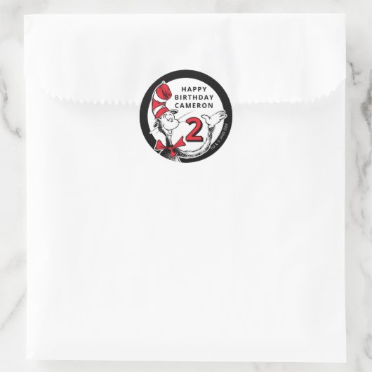 ドクター・スース キャラクター コンフェッティ | 子供の誕生日 ラウンドシール (バッグ)