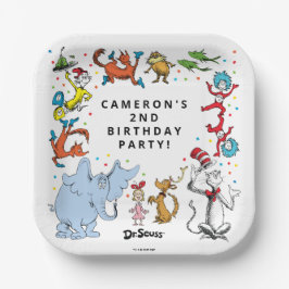 ドクター・スース キャラクター コンフェティ | キッズの誕生日 ペーパープレート