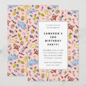 ドクター・スース キャラクター パターン | 子供の誕生日 招待状 (正面/裏面)