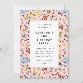 ドクター・スース キャラクター パターン | 子供の誕生日 招待状