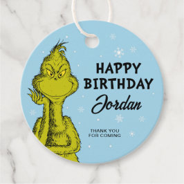 ドクター・スース | グリンチの冬の誕生日パーティーのお礼ギフト フェイバータグ