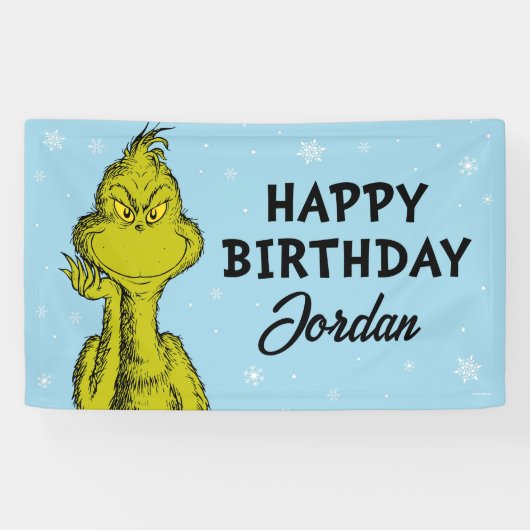 ドクター・スース | グリンチの冬の誕生日 横断幕 (横)