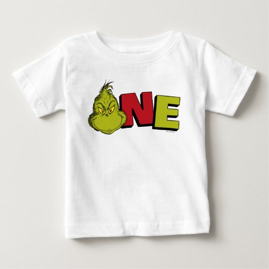 ドクター・スース|グリンチの初誕生日 - 1歳 ベビーTシャツ (正面)