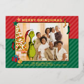 ドクター・スース | グリンチ一家の写真  ホリデーカード 箔シーズンカード (正面)