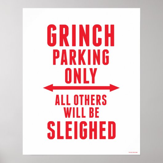 ドクター・スース | グリンチ専用駐車場 ポスター (正面)