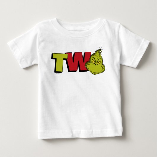 ドクター・スース | グリンチ 2歳の誕生日 - 二つ ベビーTシャツ (正面)