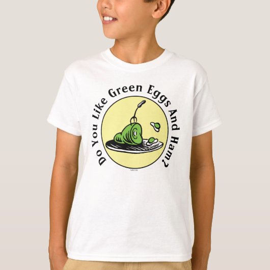 ドクター・スース | グリーンエッグズアンドハム アイコン Tシャツ (正面)
