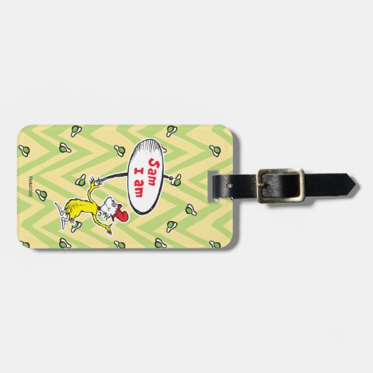 ドクター·スース|サム·アイ·アム·ホールディング·サイン ラゲッジタグ (正面横)
