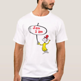 ドクター・スース サム・アイ・アム 看板を持つデザイン Tシャツ