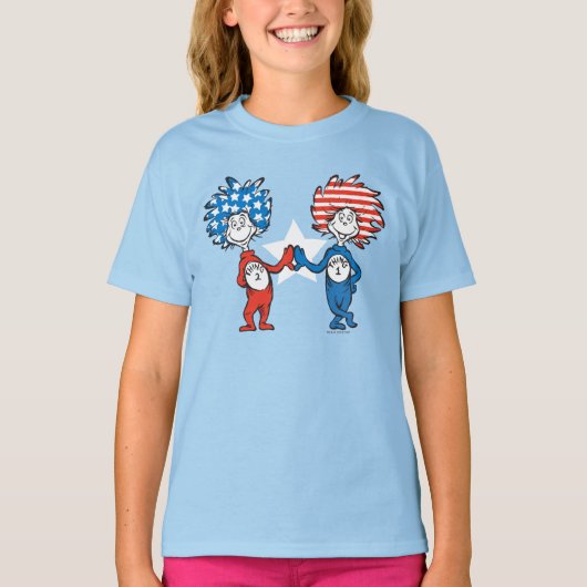 ドクター・スース｜シングワン シングツー 愛国 グラフィック Tシャツ (正面)