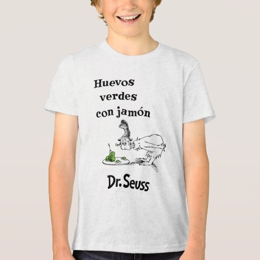 ドクター・スース スペイン語版 グリーンエッグス・アンド・ハム トライブレンドＴシャツ (正面)