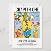 ドクター・スース チャプター1 誕生日キャラクターコラージュ 招待状 (正面)