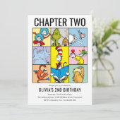 ドクター・スース チャプター2 誕生日キャラクターコラージュ 招待状 (スタンド正面)