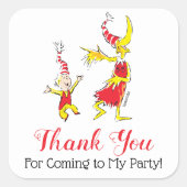 ドクター·スース|ハッピーバースデー-ありがとう スクエアシール (正面)