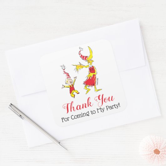 ドクター·スース|ハッピーバースデー-ありがとう スクエアシール (封筒)