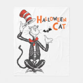 ドクター・スース｜ハロウィンのキャット・イン・ザ・ヘット フリースブランケット (正面)