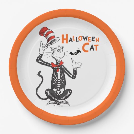 ドクター・スース｜ハロウィンの帽子屋の猫 ペーパープレート (正面)